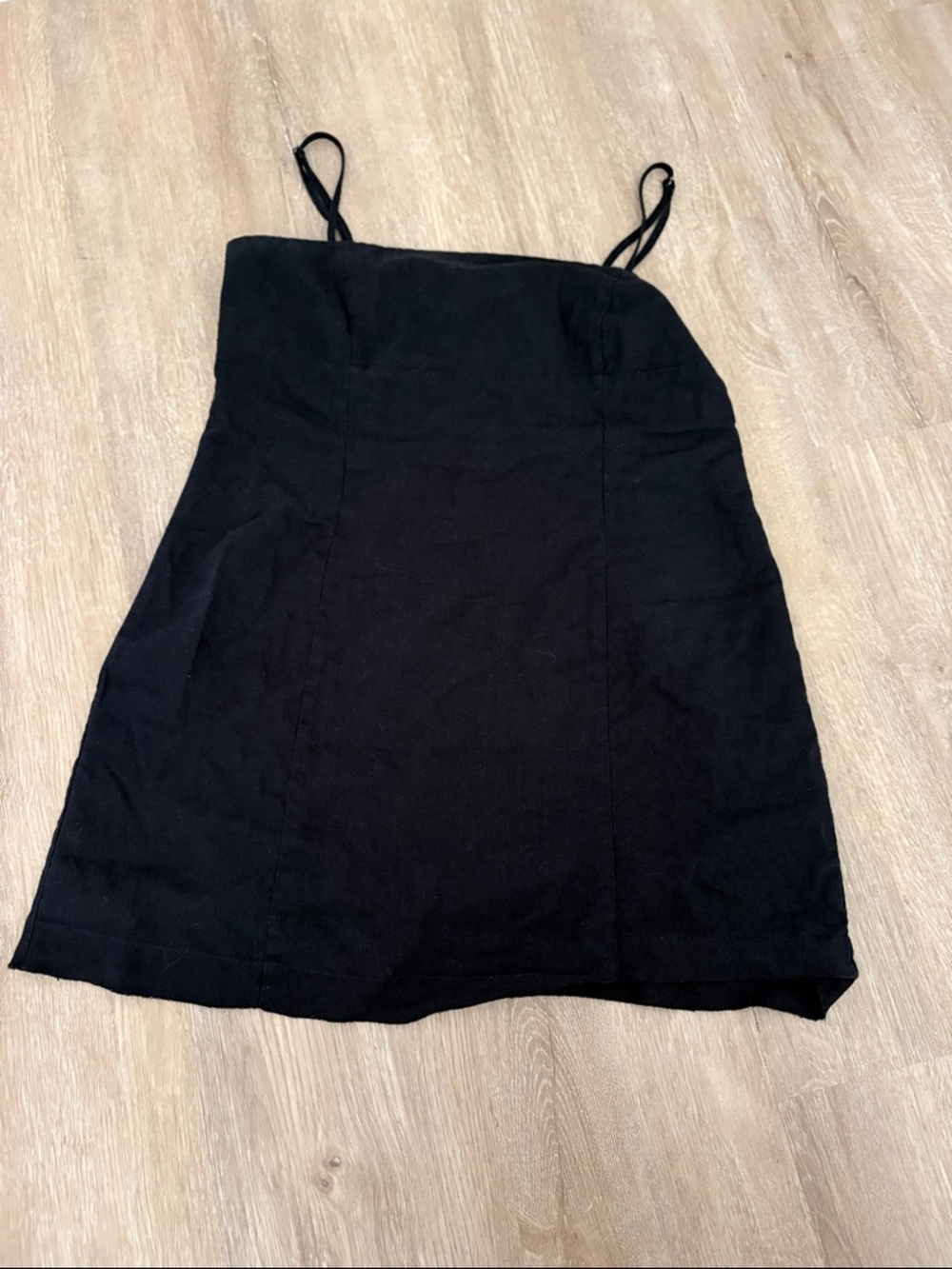 House of Harlow 1960 Black Spaghetti Strap Mini Dress